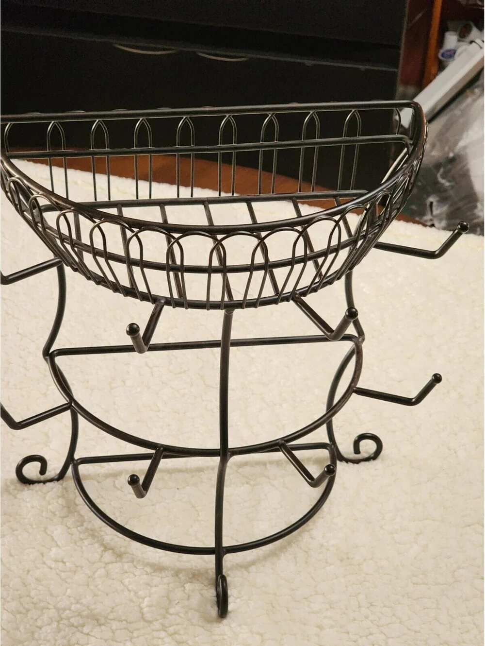K Cup Coffee Pod Coffee Cup Holder 8cup Countertop Display Black Metal 14